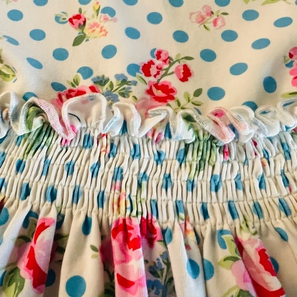 Olive Mae Floral Polka Dot Girls Dress with ruffles Size 18 Months - Picture 5 of 8